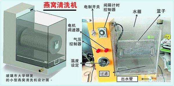 马来西亚玻璃市大学研发小型燕窝清洗机